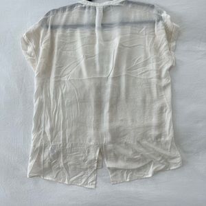 Cream Express Flowy Button Down Blouse